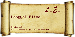 Lengyel Elina névjegykártya