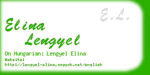 elina lengyel business card